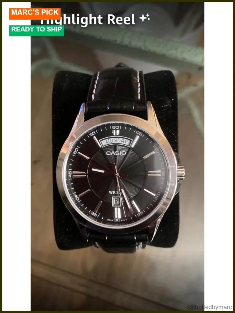 Classic Quartz Analog Watch with Leather Strap